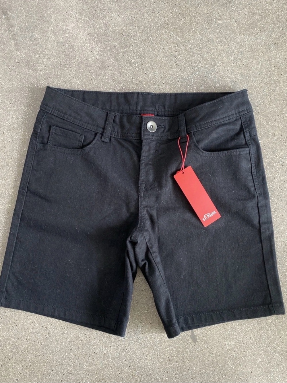 Black Women's Stretch Jean Shorts -